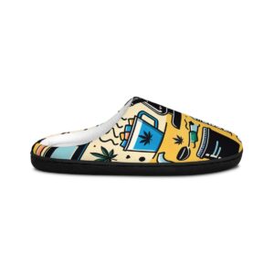 “Psychedelic Serenity: A Whimsical Journey of Colors” – Men’s Indoor Slippers