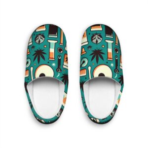 “Psychedelic Serenity: A Groovy Explosion of Colors” – Men’s Indoor Slippers
